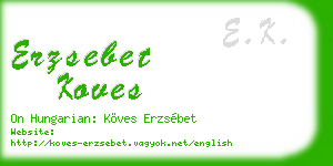 erzsebet koves business card