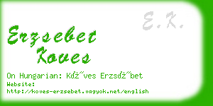 erzsebet koves business card